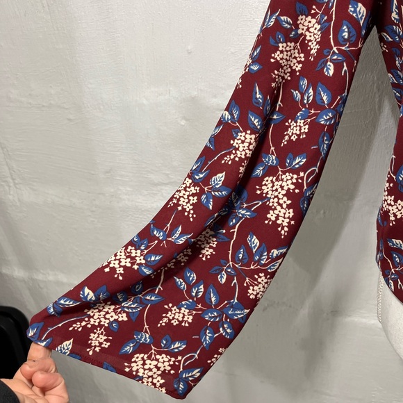 MADEWELL FLORAL TIE FRONT PULL OVER TOP - Picture 10 of 14